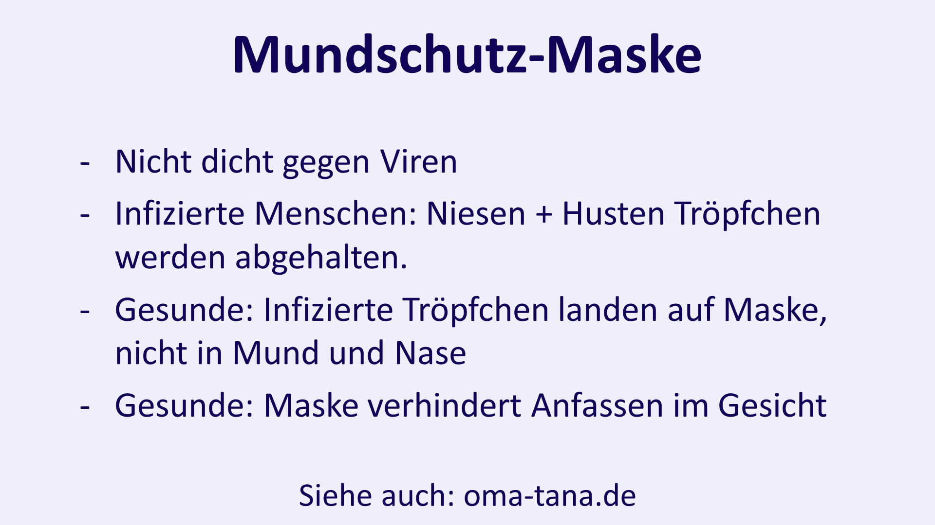 Mundschutz-Masken Info